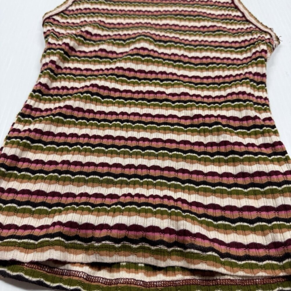 American Eagle Halter Top Striped y2k Brown Green size small spring outdoors - Picture 5 of 7